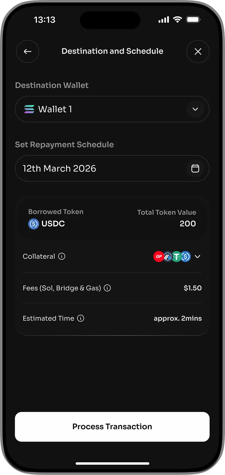 Dacryp wallet backup screen